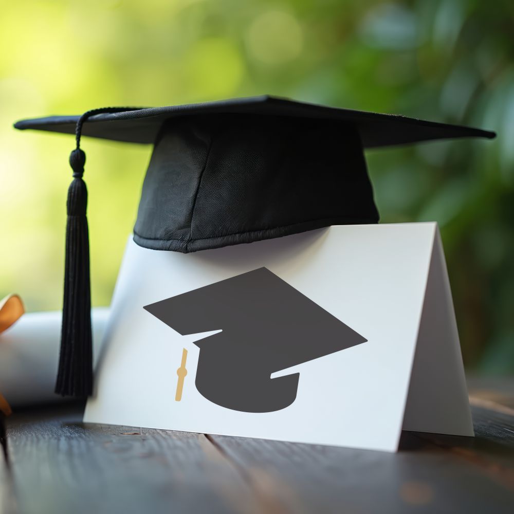 Cap and Diploma Craft Stencil