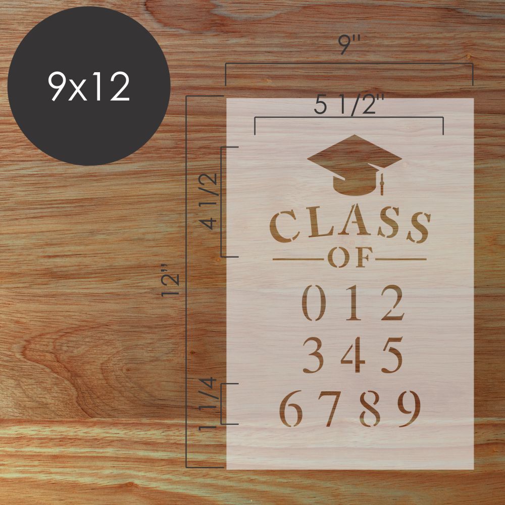 Graduation Numbers Stencil | DIY Graduation Party Decor