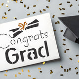 Congrats Graduate Craft Stencil