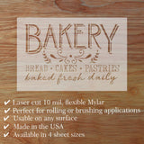 Bakery Sign Craft Stencil