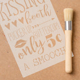 Rows of Hearts Valentines Wall Stencil