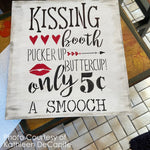 Kissing Booth Wall Stencil