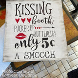 Kissing Booth Wall Stencil