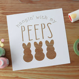 hangin with my peeps stencil being used to make Easter crafts