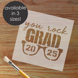 You Rock Grad Stencil