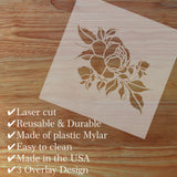 Cabbage Rose Craft Stencil