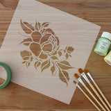 Cabbage Rose Craft Stencil