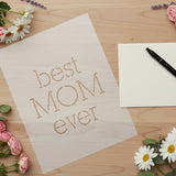 Best Mom Ever being used on notecards for Mother's Day