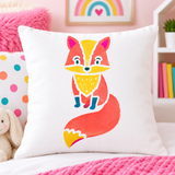 Fox Pillow stencil in little girls room. Pillow Stencils