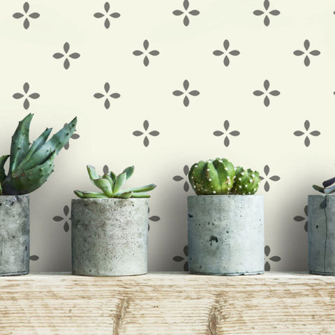 Petite Design Wall Stencil Painted onto a wall