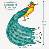 Dimensions for the Peacock stencil 