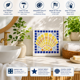 Highlights for the Mosaic Shell Tile Stencils from Designer Stencils.