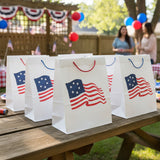  Small Waving American Flag Wall Stencil