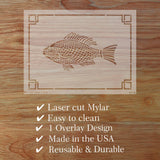 Fish Frame Wall Stencil