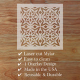 Flower Tile Wall Stencil