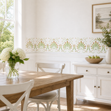 Fancy Scallop painted onto a dining room wall.