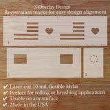highlights and key features for the reusable Flag Stencil border for the 4th of July  