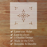 Single Tile Embossing Wall Stencil