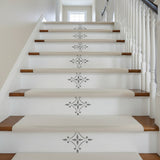 Decorative gray pattern on a white background