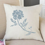 Single Flower Wall Stencil by DeeSigns STENCILED ONTO A PILLOW