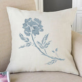 Single Flower Wall Stencil by DeeSigns STENCILED ONTO A PILLOW