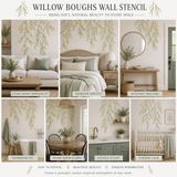 Design Collage for the Willow Boughs Wall Stencil