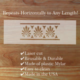 Dimensions for the Scallop Border Stencil 