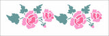 Rose Peony Border Wall Stencil by Designer Stencils