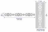 Dimensions Antique Rosette Border Wall Stencil  by Designer Stencils