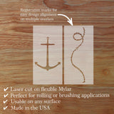 Anchor with Rope Wall Stencil