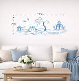 Blue Willow Wall Stencil