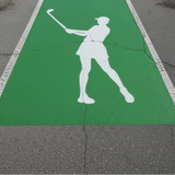 Women's Golf Player Parking Space Stencil