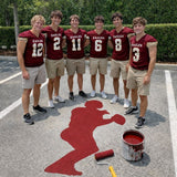 Football Quarterback Parking Space Stencil