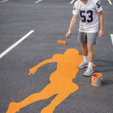 Football Player Parking Space Stencil