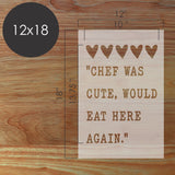 Chef Was Cute Poster Art Stencil