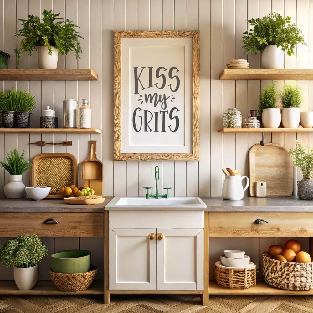 In This Kitchen We Dance Poster Stencil: DIY Poster Art for Kitchens