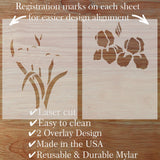 Irises Wall Stencil