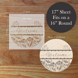 Details of the Coneflower Welcome Round Sign Stencil