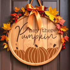 Hey There Pumpkin Round Sign Stencil