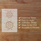 Laser cut Mylar overlay design on a wooden surface with text highlighting features.