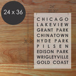 Chicago Subway Art Poster Stencil 24x36 dimensions