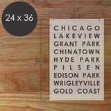 Chicago Subway Art Poster Stencil 24x36 dimensions
