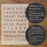 Chicago Subway Art Poster Stencil Highlights