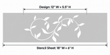 Leaf Scroll Border Wall Stencil