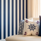 Nautical style Pillows Stenciled and wall stencils