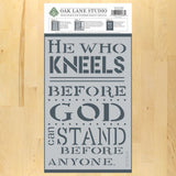 He Who Kneels Craft Decor Stencils