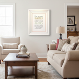 Living room with beige sofa, armchair, and wooden coffee table.