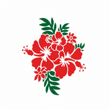 Island Hibiscus Wall Stencil by Designer Stencils