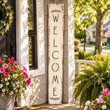 Welcome Wheat Vertical Porch Stencil by Designer Stencils