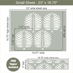 Palm Fronds Stencil details and specifications